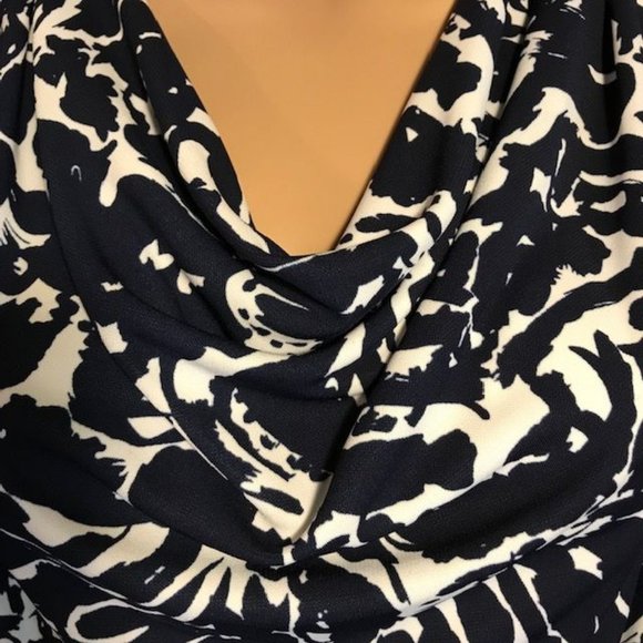 Jones New York Abstract Drape Front Sleeveless Top - Picture 7 of 12